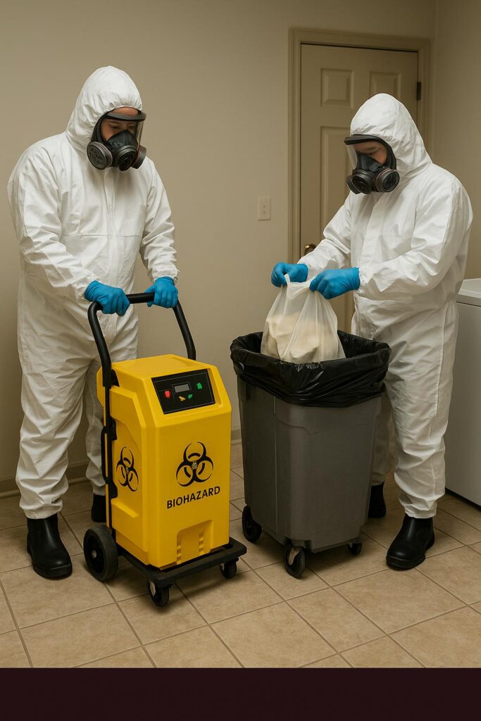 See a real life example of our IICRC certified trauma cleanup work being done at a home in Westmont IL