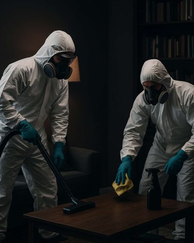 Watch our trauma cleanup technicians complete a crime scene cleanup at a customers house located in Palatine IL.
